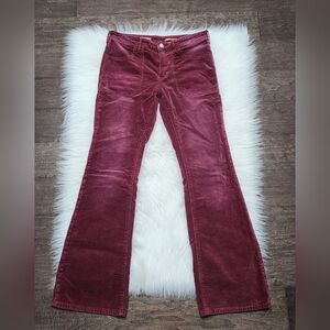 ​Anthropologie Pilcro The Icon Burgundy Corduroy Flare Pants 27
